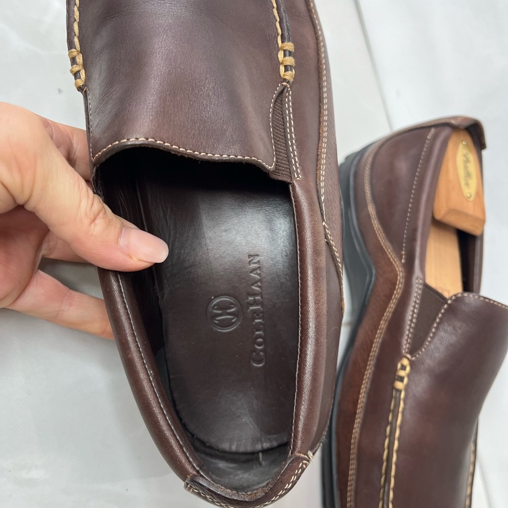 COLE HAAN Tucker Venetian Loafer Leather Brown Men Shoes Size 11.5 M Slip On - Picture 12 of 14
